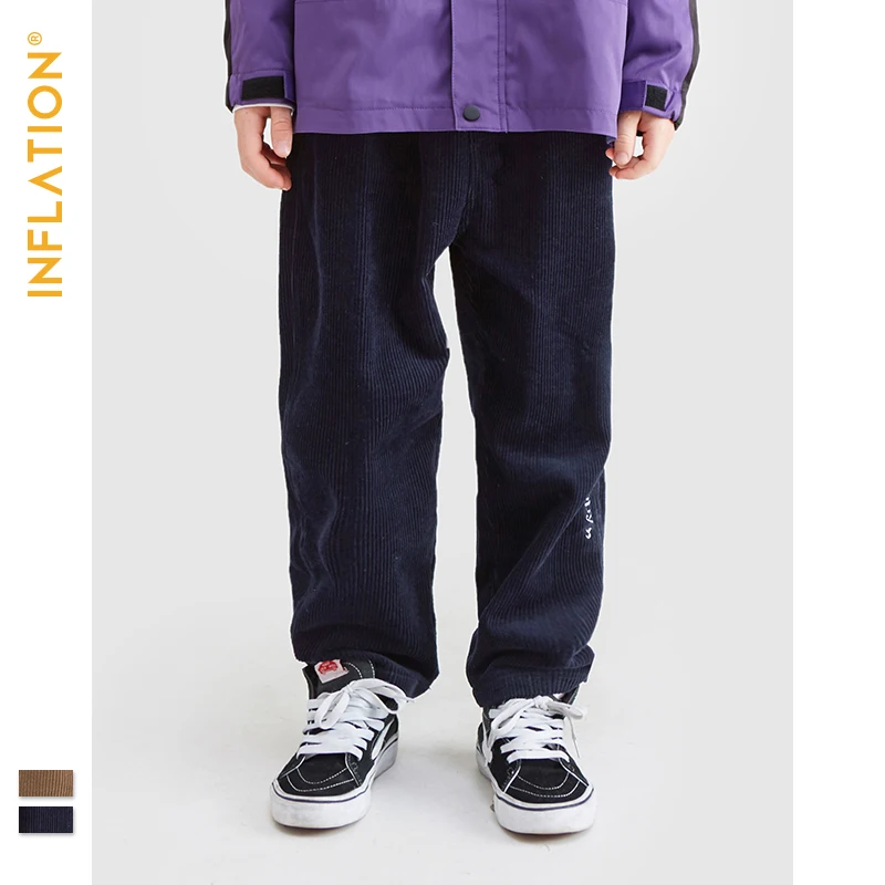 

INFLATION Boy Corduroy 2019 Autumn Modis Boys Corduroy Pants Straight Embroidery Kids Corduroy 100% Cotton Kids Pants 19907A