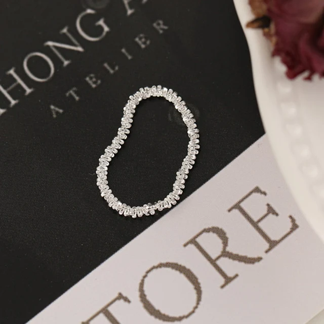 Silver Color Hollowed Heart Shape Open Ring Set Design Cute Fashion Love Jewelry For Women Girl Gifts Adjustable Birthday Party ar048