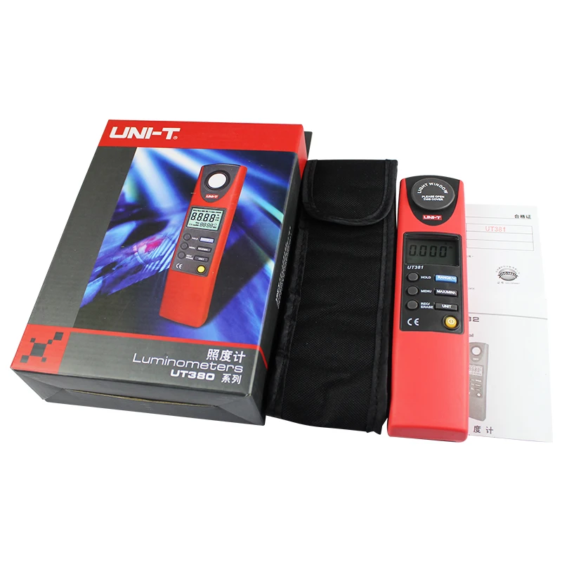 UNI-T UT381 ut382 точный измеритель освещенности с USB функцией передачи данных промышленное освещение измерительный прибор