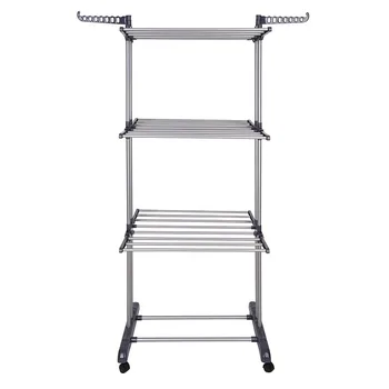 

3-layer Portable Practical Clothes Dryer Gray