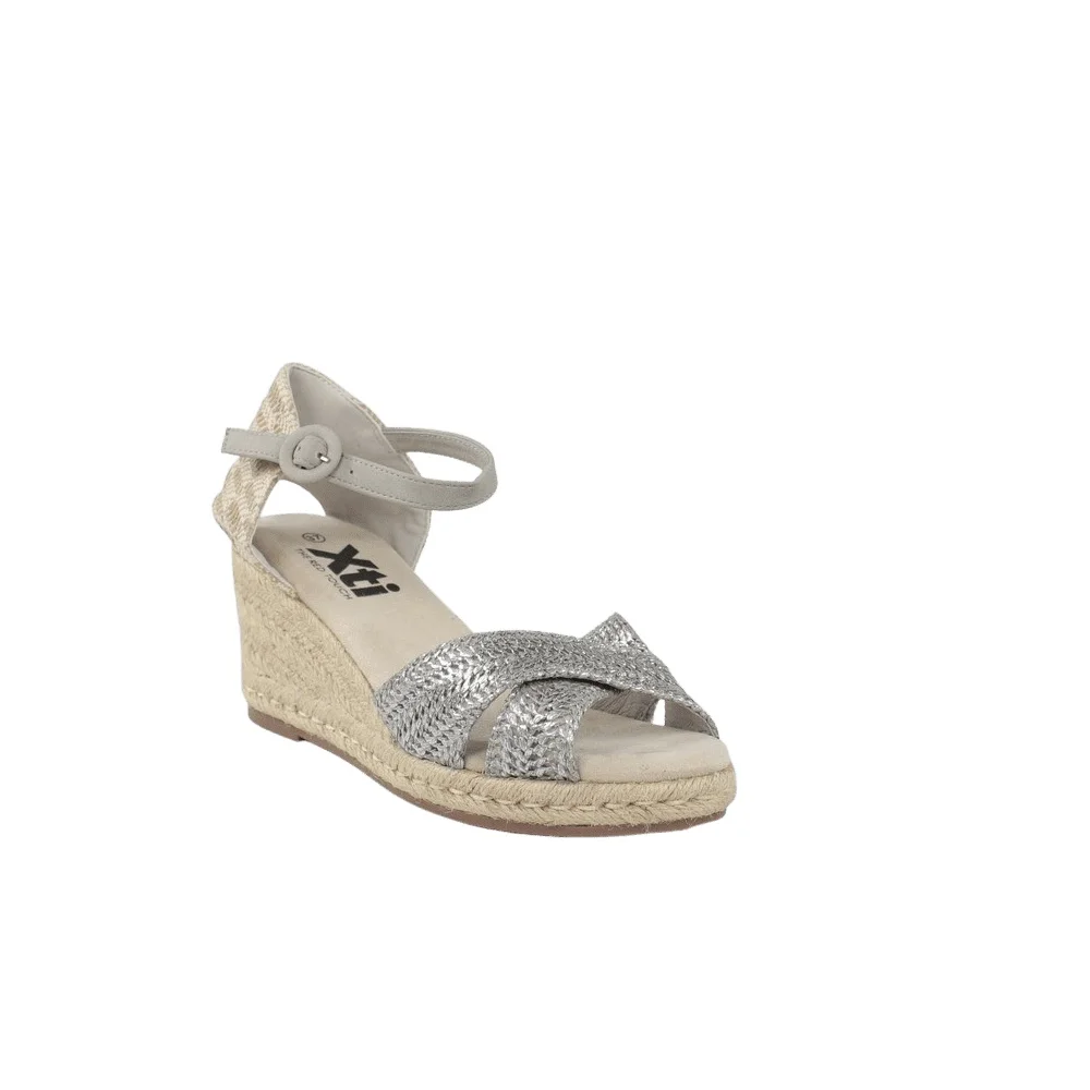 Xti sandalia plata cuña esparto.1.37x36|Sandalias de mujer| - AliExpress