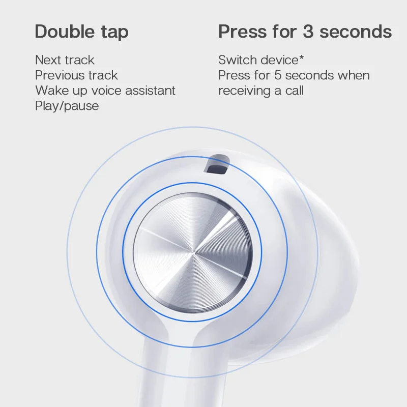 OnePlus Buds TWS Wireless Bluetooth Earphone Bass Boost 3 Mic Environmental Noise Cancellation Half-in-ear Earbuds