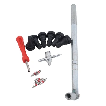 

Tire Repair Tools Automobile Tire Wheel Valve Installation Repair Tool Drawing/ Disassembly Wrench Tool Kit Five-piece Suit