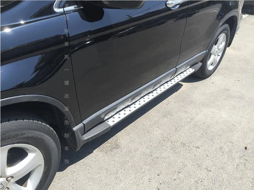 

2pcs/Set For Car Aluminum alloy + ABS Running Board Side Step Nerf Bar Guard For Honda CRV CR-V 2007 2008 2009 2010 2011