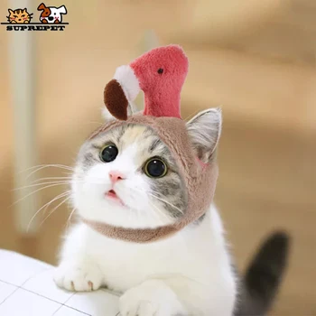 

SUPREPET Pet Hat Flamingo Pet Cap for Small Cats Party Cosplay Costume Cat Hat Dog Accessories for Small Dogs Puppy Cat Kitten