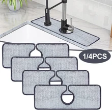 

Hot Sale Kitchen Sink Splash Mat,Faucet Splash Catcher Countertop Absorbent Mat for Kitchen Bathroom Drying Dropship