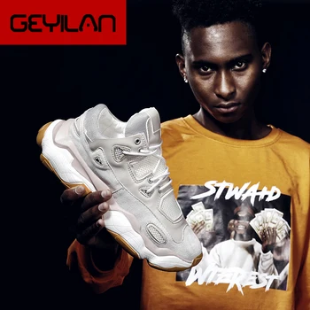 

Fashion Cow Leather Men's Shoes Lace-up Man Outdoor Casual Shoes Thick Bottom Stitch Lace Up Male Sneakers