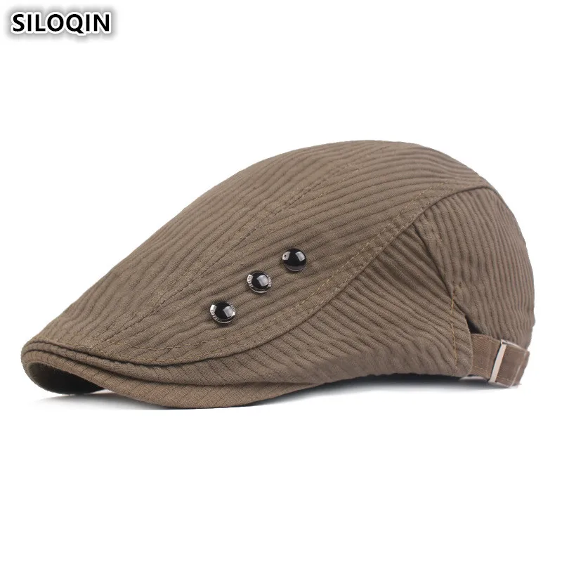 SILOQIN, новинка, индивидуальные новые мужские хлопковые береты, регулируемый размер, женская шапка с язычком, модные брендовые хлопковые головные уборы для мужчин и женщин