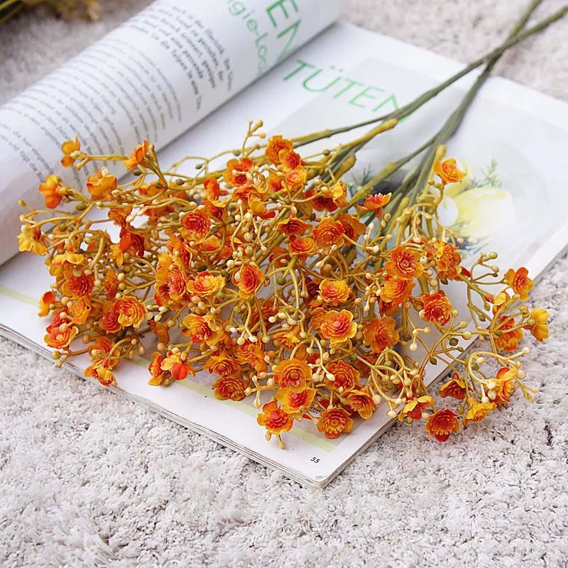 Осенняя Цветочная композиция Babysbreath искусственные растения цветы сделай сам