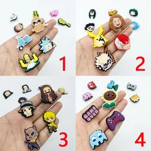 10pc Cartoon Anime Games Shoe Charms Buckle Decoration For Clogs Sandals Garden Shoe Accessorie Cool Croc JIBZ Xmas Party Gift