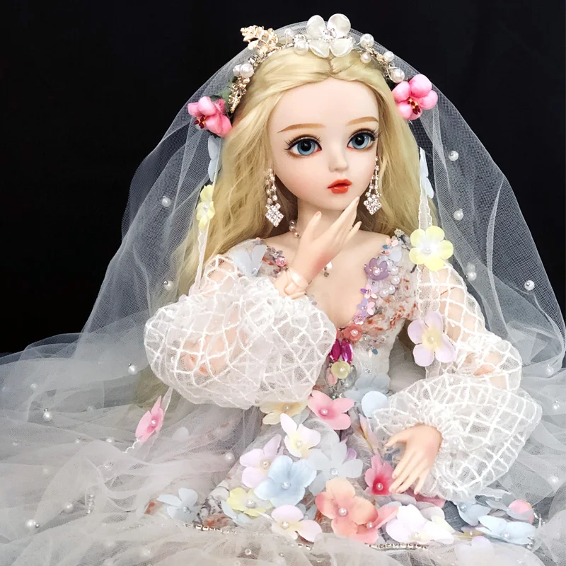 60 см подвижные суставы белая кожа 1/3 Bjd куклы платье принцессы игрушки для девочек 3D глаза одежда Обувь Аксессуары BJD кукла игрушка для девочек - Цвет: Белый