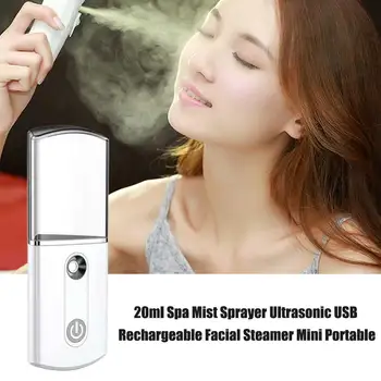 

20ml Facial Steamer Mini Portable Moisturizing USB Rechargeable Salon Humidifier Travel Spa Deep Hydrating Handheld Mist Sprayer