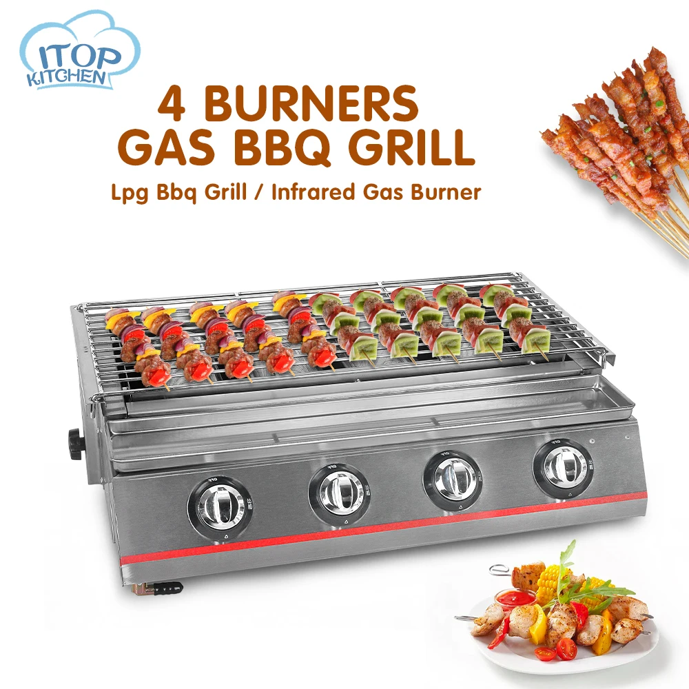Super Quality Lpg Gas Outdoor Bbq Gas Grill Horizontal Barbecue