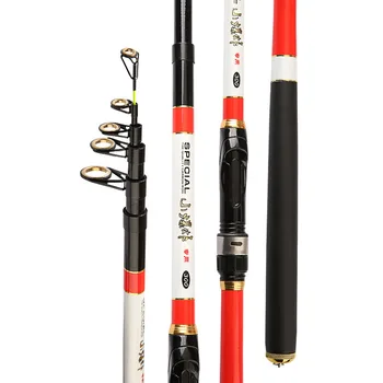 

Light And Hard Portable Sea Fishing Pole Carbon 2.1 / 2.4 / 2.7 / 3.0 / 3.6m Telescopic Spinning Reel Fish Combat Fishing Tools
