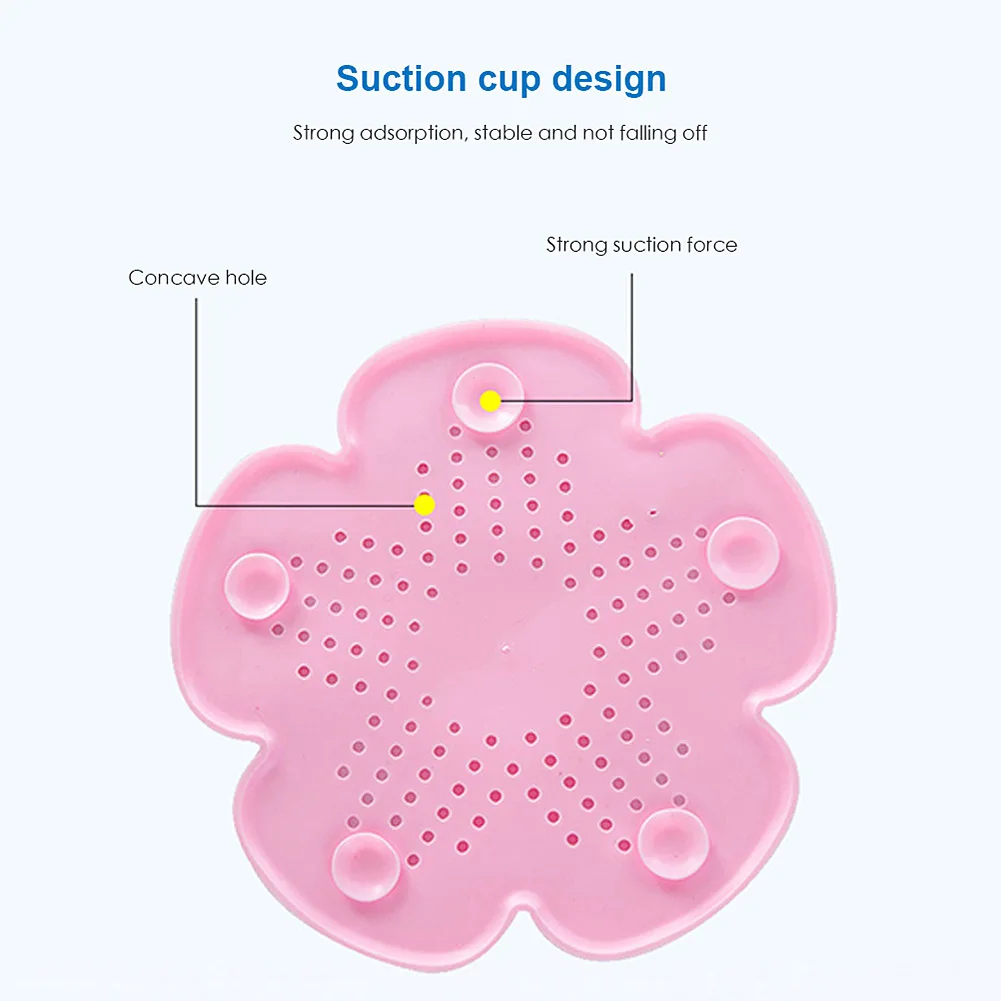 5pcs Bathroom Silicone Sink Drain Filter Bathtub Hair Catcher Stopper Anti-Blocking Kitchen Floor Drain Sink Strainer