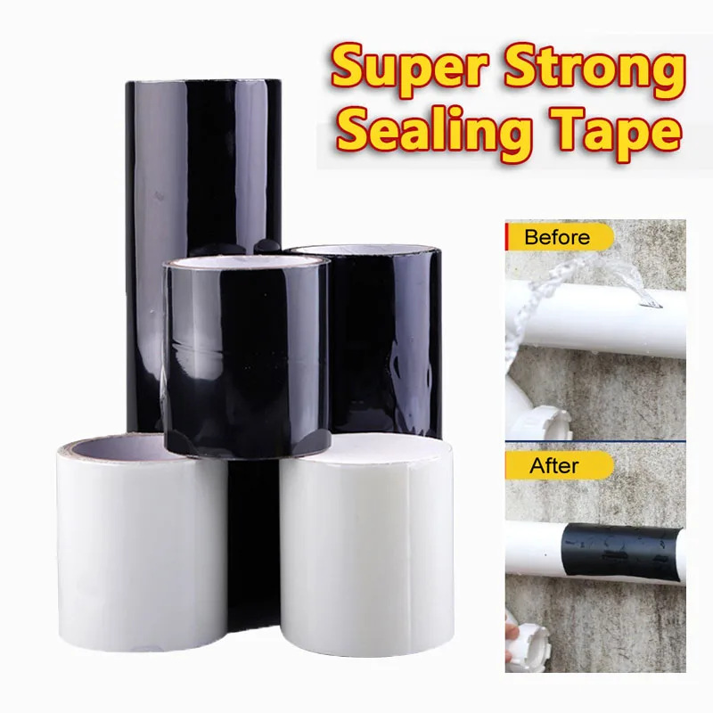 

200*150mm Super Strong Waterproof Tape PVC Pipeline Crack Fast Repair Tapes Self Adhesive Anti-leaking Seal Duct Tape Caulk tape