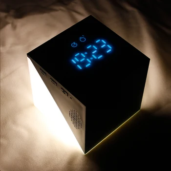 

Portable Creative Alarm Clock Desk Cube Modern Bedside Smart Sleep Trainer Alarm Clock Simple Cute Luminous Relojes Clocks BH50A