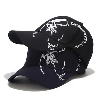 

2020 personality skull embroidery baseball cap men and women fashion outdoor sports casual cap summer couple sun hat snapback