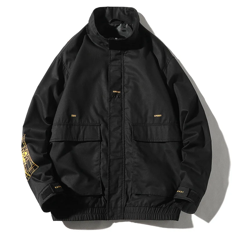 WSL-581 black ICPANS зимние куртки для мужчин с множеством карманов модульный пуловер куртка модный спортивный костюм пальто Мужская Хип-Хоп куртка в уличном стиле для мужчин - Цвет: WSL-581 black