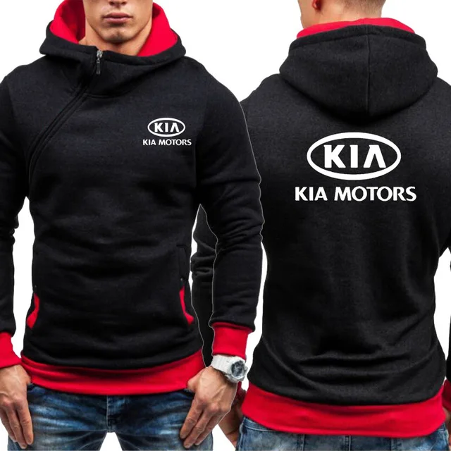 Мужские толстовки для KIA Car с логотипом, повседневные Хип-хоп толстовки Harajuku с длинным рукавом, флисовые теплые толстовки с капюшоном, мужская куртка на молнии