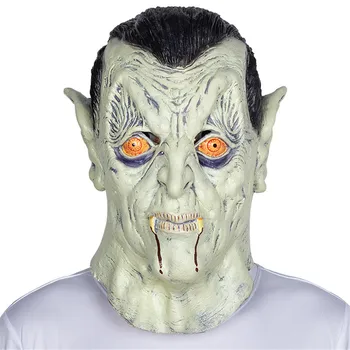

New Adult Costume Horn Mask White-browed Old Demon Halloween Horror Devil Mask Vampire Haunted House Evil Killer