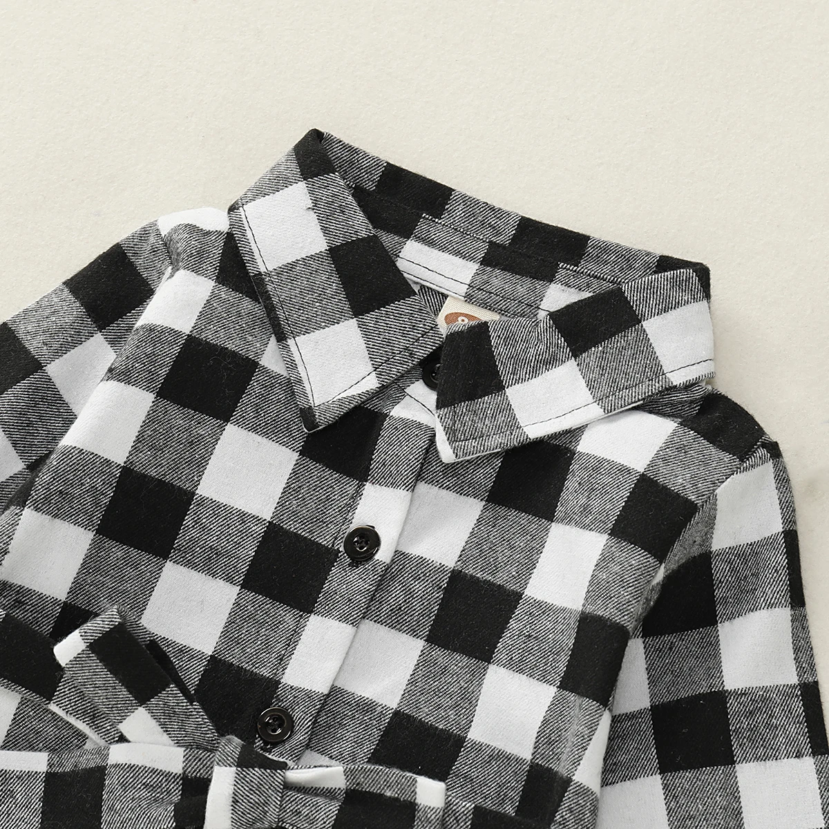 Модная одежда для малышей Рождественская черная рубашка в клетку для ...