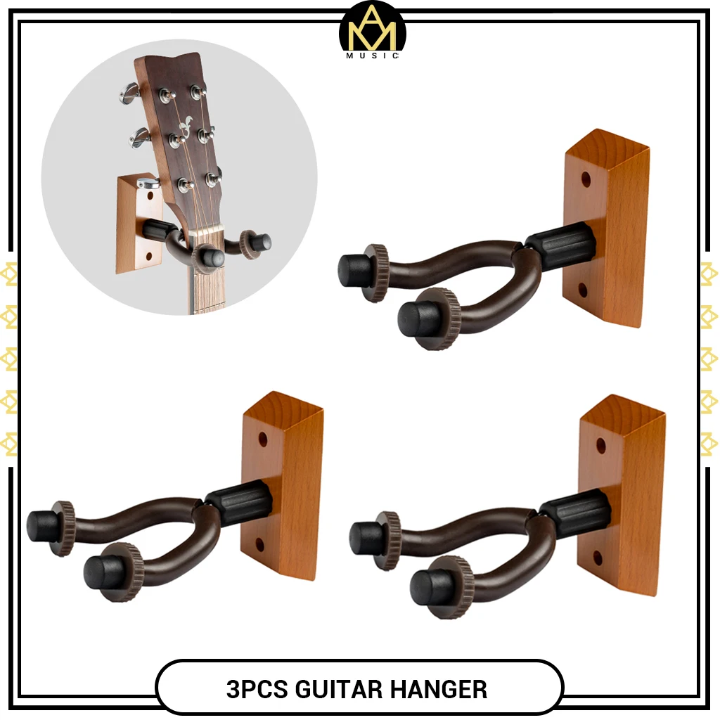 

Guitar Wall Mount Hanger 3pcs-Pack Guitar Hanger Wall Hook Holder Stand For Bass Electric Acoustic Guitar Ukulele Bulk Order