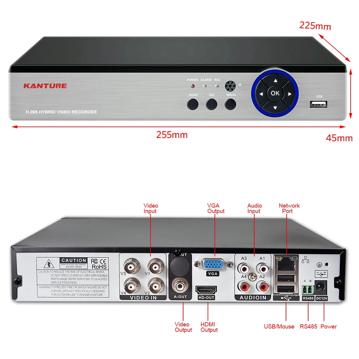 KANTURE h.265+ 8CH 4K Ultra HD cctv dvr комплект 8MP камера ночного видения система безопасности IP66 Водонепроницаемый P2P комплект видеонаблюдения