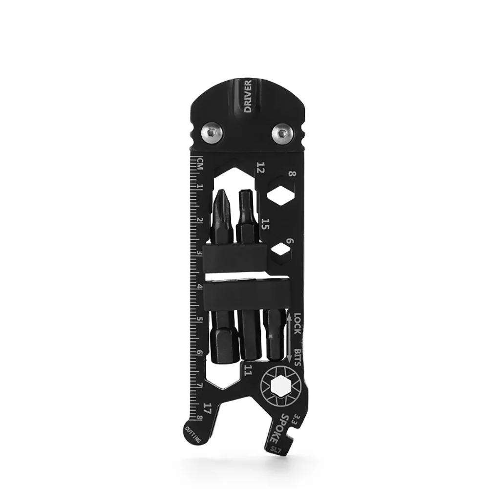 

EDC Black Practical Home Tool Steel Bicycle Repair Universal Portable Gadget Multifunction Wrench Outdoor Mini