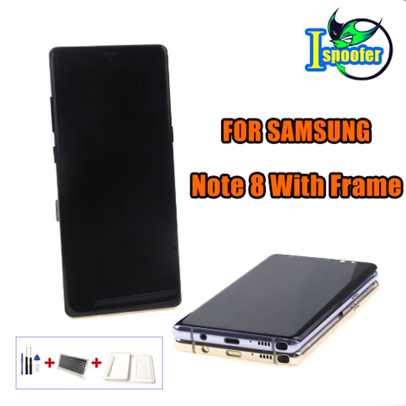 AMOLED ЖК-дисплей для SAMSUNG Galaxy NOTE8 lcd N9500 N9500F ЖК-дисплей сенсорный экран запасные части с рамкой