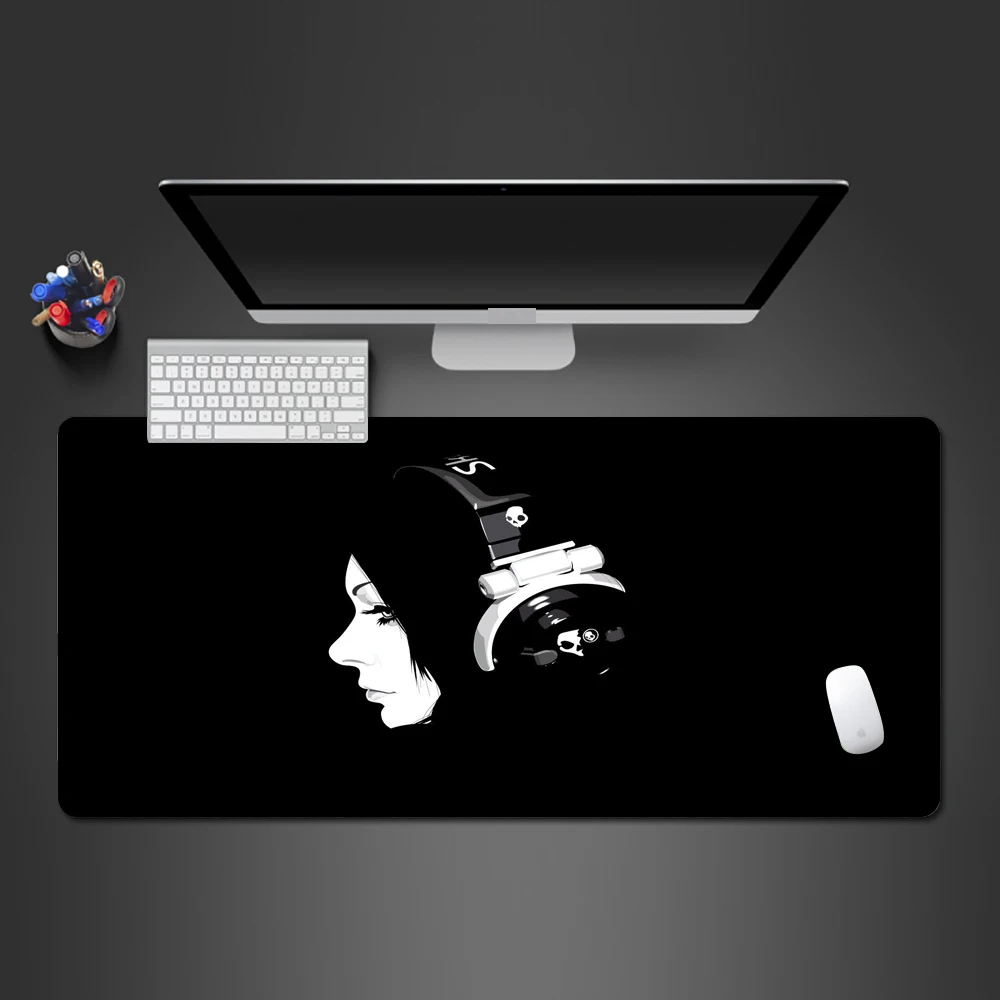 Music Girls Mouse Pad High Quality Edge Lock Game Players Creative Playing Laptop Keyboard Large Desk Mats To Gamer | Компьютеры и