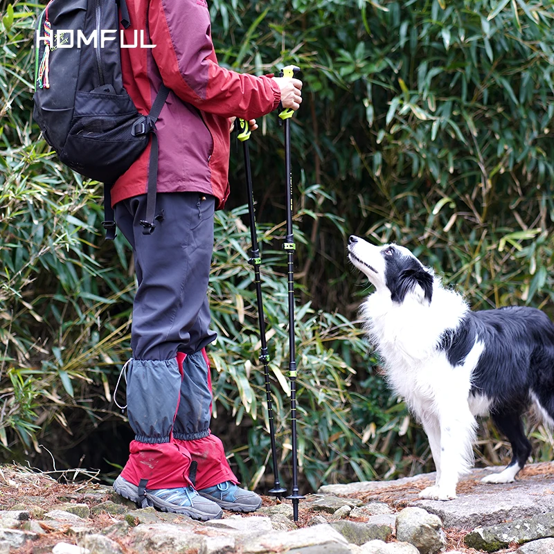 Homful/Hitorhike for Nordic walking sticks camping hiking Ultralight Adjustable Telescopic Alpenstock Trekking Poles climbing 5