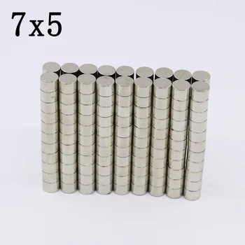 

30/60Pcs 7x5 Neodymium Magnet 7mm x 5mm Super Powerful Strong Permanent Magnetic imanes N35 Round NdFeB 7X5