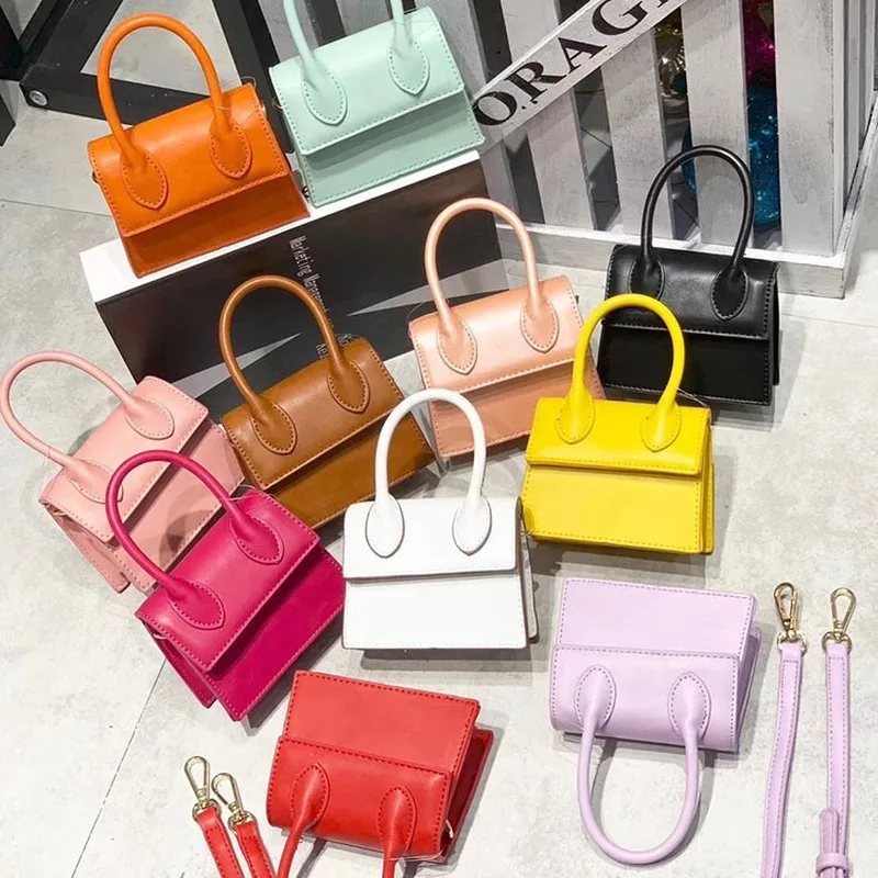 

Fashion Women Simple Solid Color Polyester Shoulder Bags Messenger Hasp Phone Bag with Button Bolso Bandolera Mini Bag