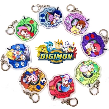

Anime Cartoon Digimon Double Sided Keychain Keyring Pendant for Backpack Airpods Case