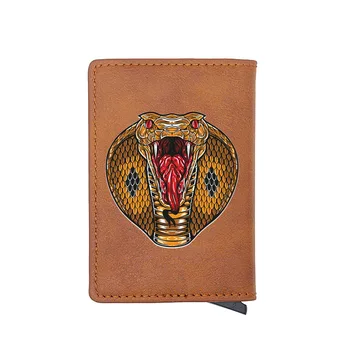 

2020 New Snake Multifunction Design Digital Printing Aluminum Leather Card Holder Wallet Men Women Short Purse Gift