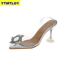 Fashion Womens Pumps Work Shoes High Heels Comfortable Pointed Toe Spike Heels Summer Casual Sexy Green Heels Transparent