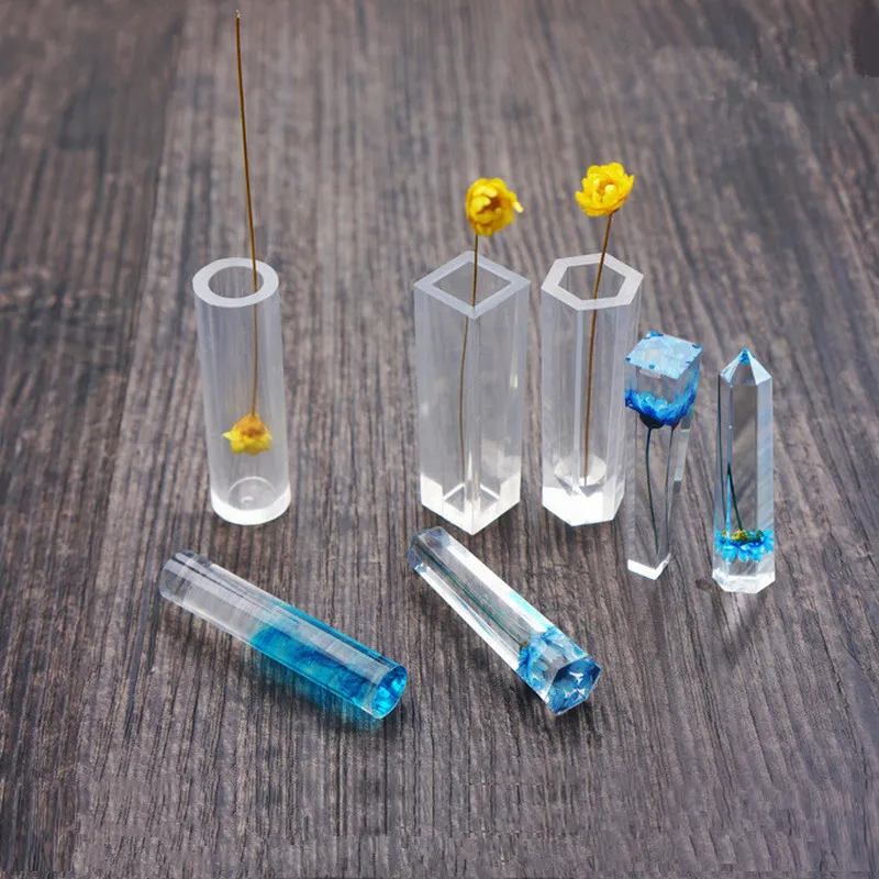 

High Quality Jewelry Rectangle Round Cylinder Shape Body Pendant Casting Mold Tools Silicone Resin Craft DIY Jewelry Tool