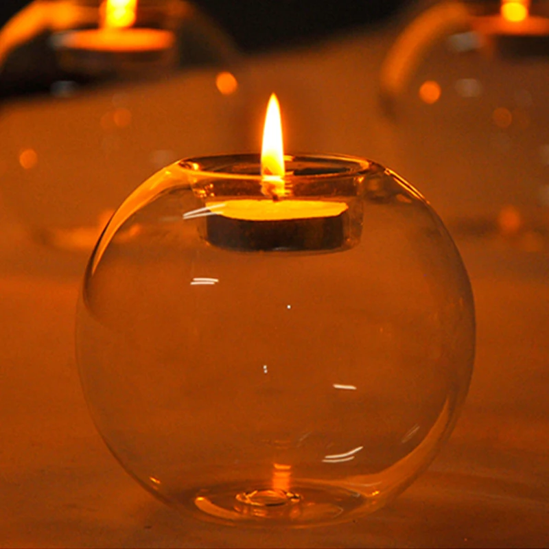 Crystal Candle Holder Multi Size Gift Wedding Christmas Glass Transparent European Home Decorations Gadget Dining Party