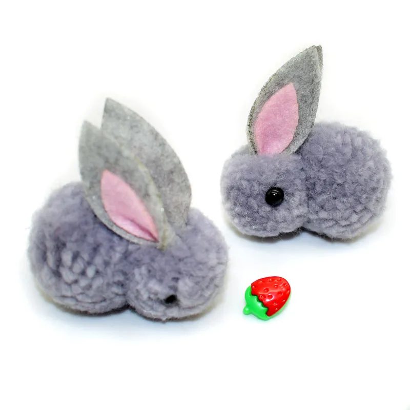 4 шт./лот мягкий мини-кролик плюшевый кролик куклы животных для игрушки куклы DIY Свадебные украшения подарки - Цвет: Gray