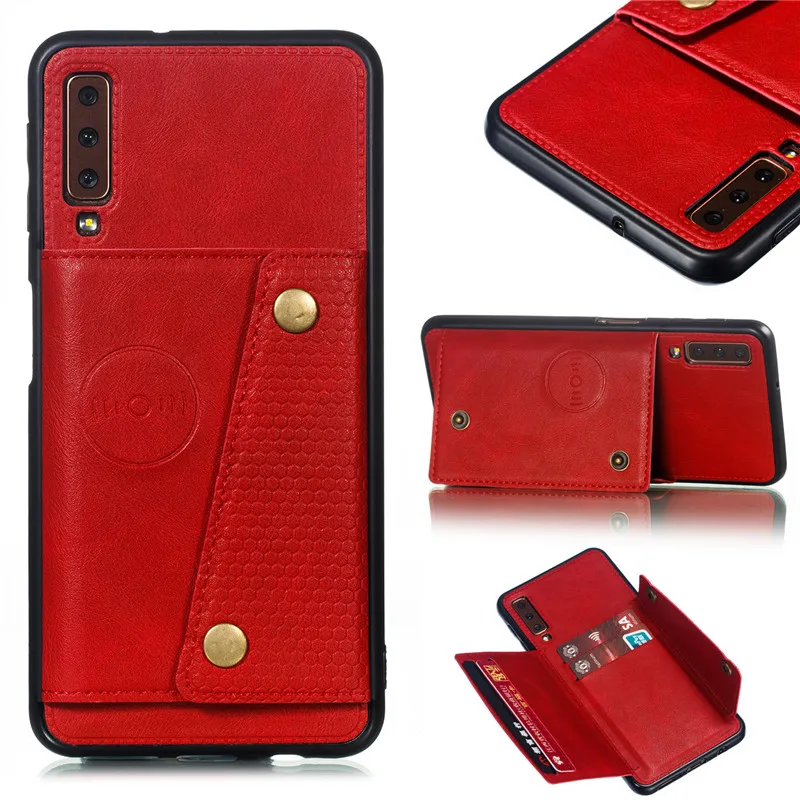 Кошелек из искусственной кожи с подставкой силиконовый чехол для телефона samsung Galaxy S8 S9 S10 Plus Note 10 A6 A7 J4 J6 Plus слот для карт откидная крышка