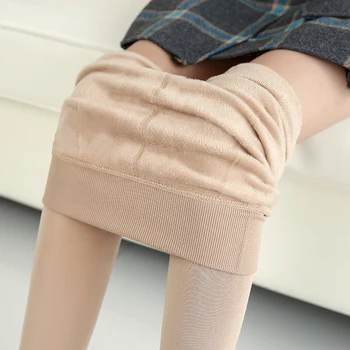 

Fashion Warm Thick Bottom Leggings Women Winter High Stretch Waist Leggings Women Casual Solid Color Stretch Leggings
