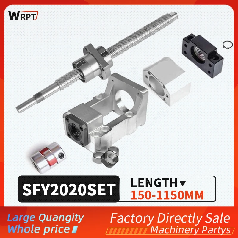 

Ball screw SFU2020 + SFY nut + HM15-57 / 15-60 (cast aluminum) + BF15 + coupling XB30 * 40 + DSG20H, L = 200MM-1150MM