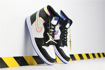 

Nike-Air Jordan 1 Comfortable Outdoor Shoes For Men And Women, Mens Basketball High Top Sneakers
