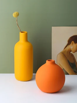 

Scandinavian Abstract Ceramic Vase Creative Colorful Morandi Dried Flower Pots Home Decorations Crafts Wedding Gifts