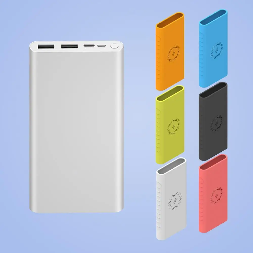 New Silicone Protector Case For xiao mi powerbank 10000mAh PLM11ZM Wireless Powerbank Accessories Case WPB15ZM and PLM13ZM