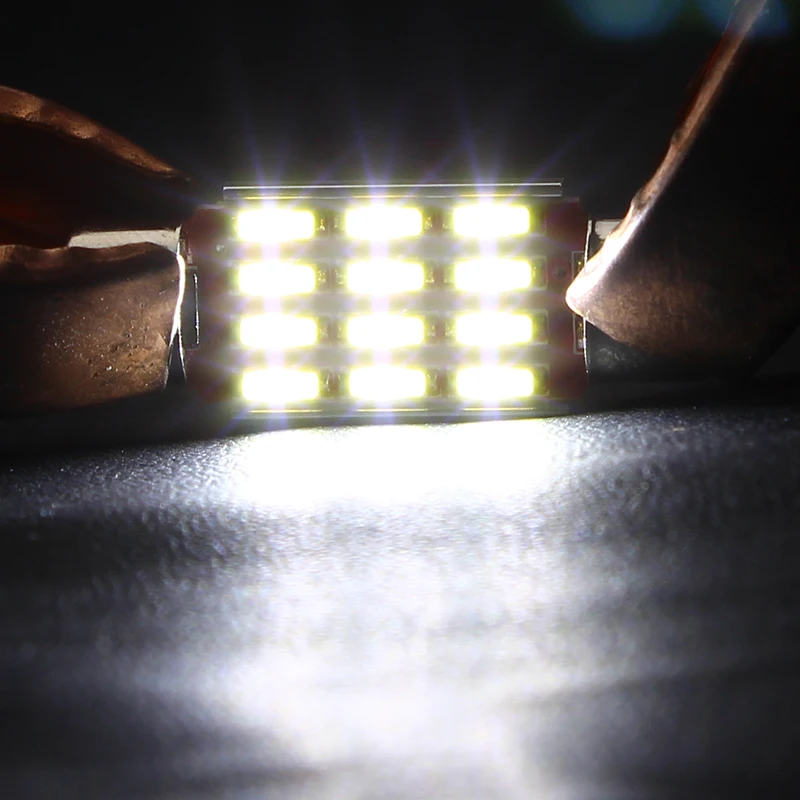 4014 SMD 36 мм DC12 24V Универсальный Festoon Doom светильник номерного знака|Фара для авто в