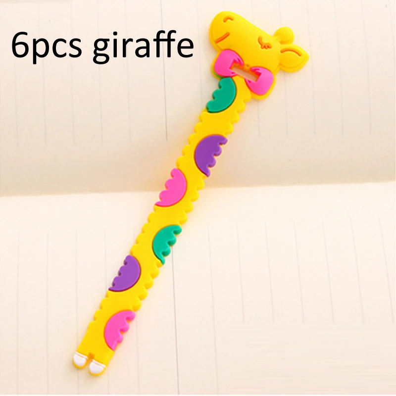 Giraffe 6 шт. милый Кабельный органайзер, проводной зажим для намотки наушников, держатель для мыши, шнур, защита, USB кабель, управление для iPhone, Micro usb type C - Цвет: Giraffe