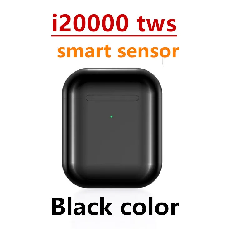 I20000 TWS вкладыши беспроводные наушники 8D супер бас гарнитура 1536U Топ чип PK i9000 TWS i5000tws i60 i800 i10000 i9000 i10000 tws - Цвет: Черный