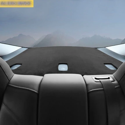 Высококачественная фланелевая Накладка для приборной панели для tesla модель 3 коврик для защиты от солнца приборная панель покрытие для ковров автомобильные аксессуары - Название цвета: Зеленый